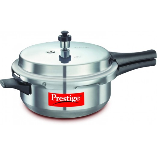 Prestige Popular Junior Deep Pan Pressure Cooker with Outer Lid, 4.1 Litres, Silver